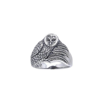 Ted Andrews Barn Owl Ring TRI150 - Jewelry